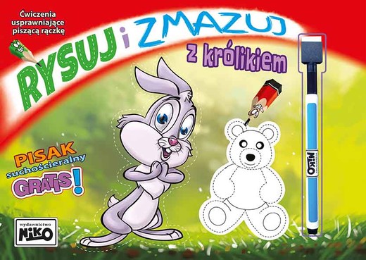 okładka Rysuj i zmazuj z królikiem książka | Opracowanie zbiorowe