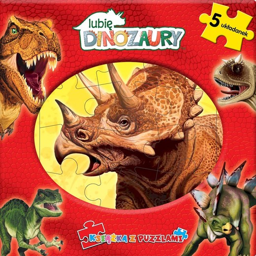okładka Moje Dinozaury. Książka z puzzlami książka | Opracowanie zbiorowe
