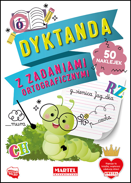 okładka Dyktanda z zadaniami ortograficznymi z naklejkami książka | Katarzyna Michalec