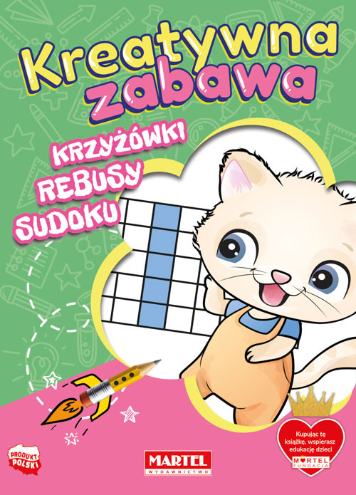 okładka Krzyżówki, rebusy, sudoku. Kreatywna zabawa książka | Salamon Katarzyna