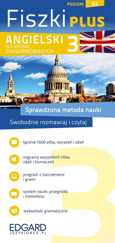 okładka Angielski. Fiszki PLUS dla średnio zaawansowanych 3. Poziom B2 książka | Opracowanie zbiorowe