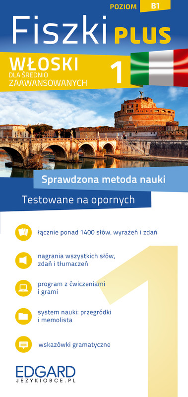 okładka Włoski. Fiszki PLUS dla średnio zaawansowanych 1 wyd. 2 książka | Opracowanie zbiorowe