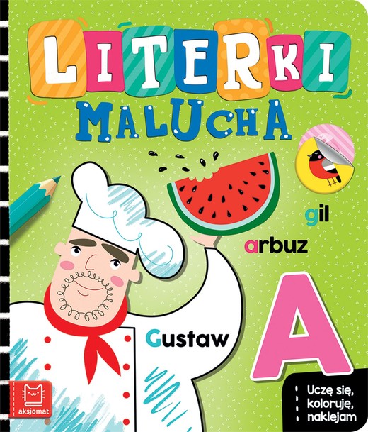 okładka Literki malucha. Uczę się, koloruję, naklejam książka | Agnieszka Bator