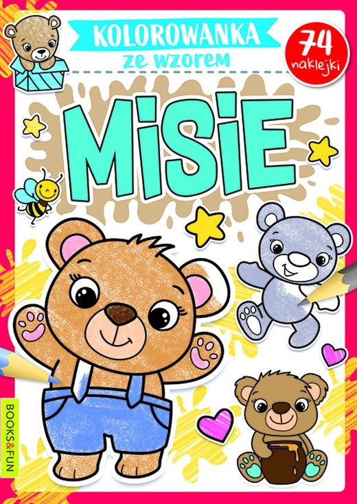 okładka Misie. Kolorowanka ze wzorem książka | Opracowanie zbiorowe