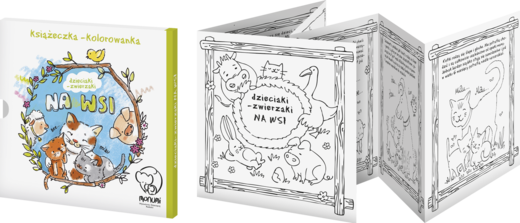 okładka Książeczka kolorowanka dzieciaki zwierzaki na wsi książka | Opracowanie zbiorowe
