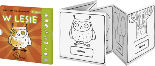 okładka Książeczka kolorowanka w lesie książka | Opracowanie zbiorowe