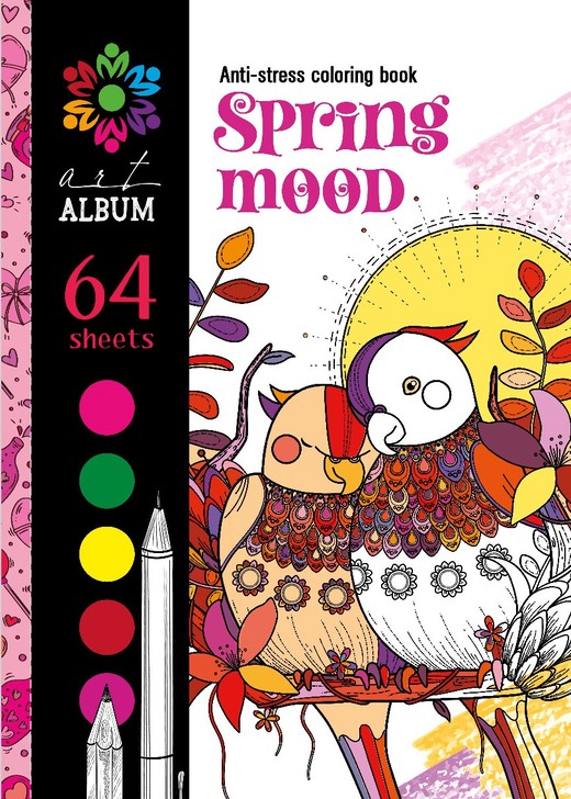 okładka Kolorowanka antystresowa 143x200 32 kartki TW Spring mood książka