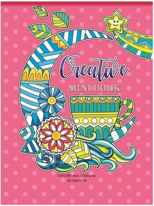 okładka Kolorowanka antystresowa 126x200 36 kartek TW Różowa książka