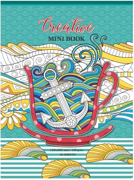 okładka Kolorowanka antystresowa 126x200 36 kartek TW Morska książka