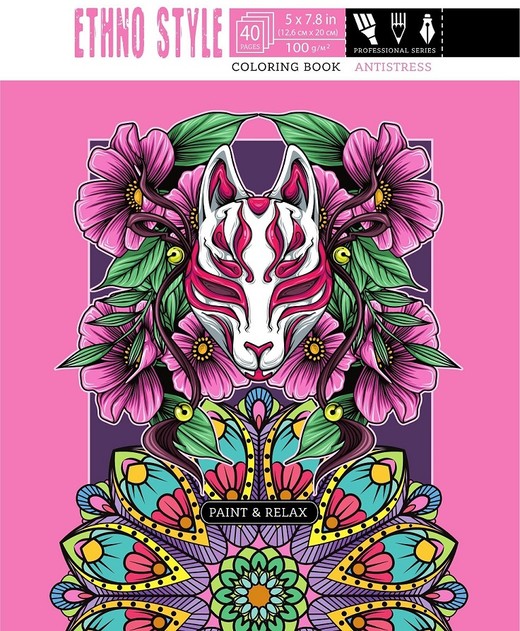 okładka Kolorowanka antystresowa 126x200 20 kartek TW Ethno style książka