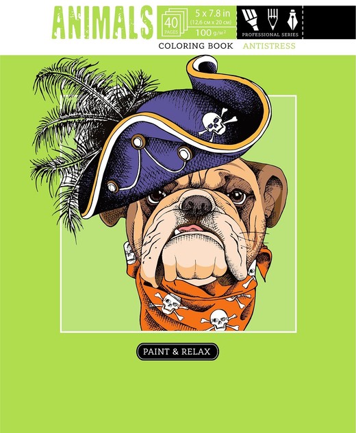 okładka Kolorowanka antystresowa 126x200 20 kartek TW Animals książka