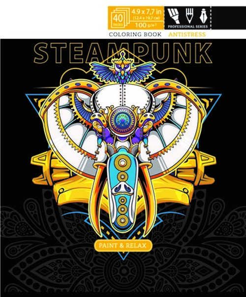 okładka Kolorowanka antystresowa 124x197 20 kartek TW Steampunk książka