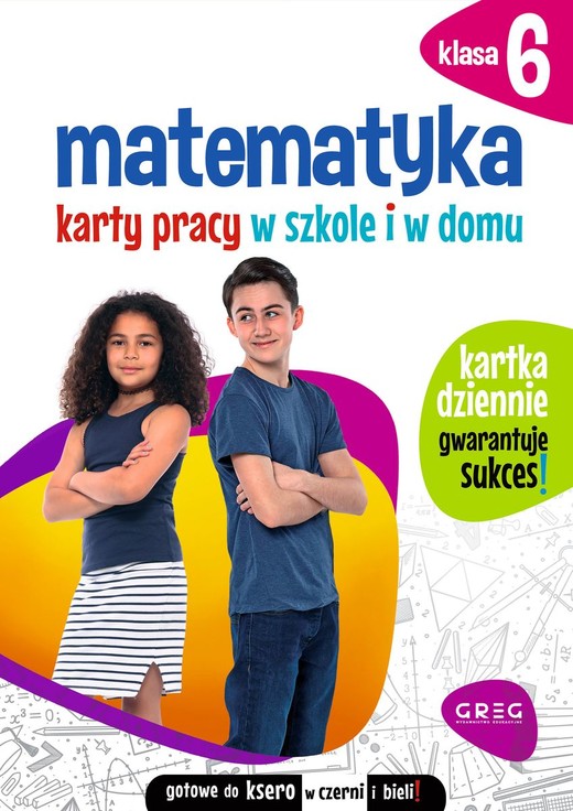 okładka Matematyka. Karty pracy w szkole i w domu. Klasa 6 książka