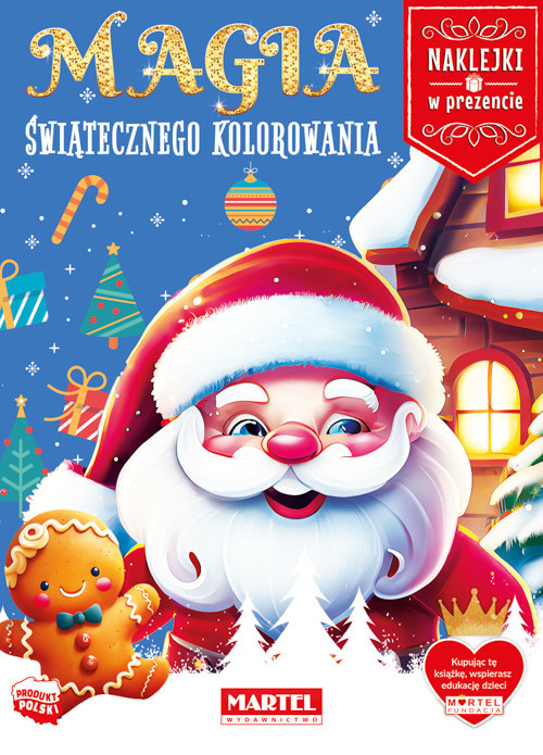 okładka Magia świątecznego kolorowania z naklejkami książka | Opracowanie zbiorowe