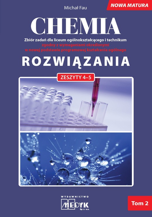 okładka Chemia Rozwiązania nowa matura Tom 2 książka | Michał Fau