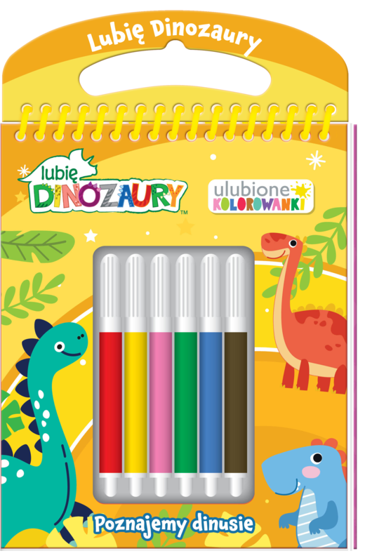 okładka Poznajmy dinusie. Lubię Dinozaury. Ulubione kolorowanki książka | Opracowanie zbiorowe