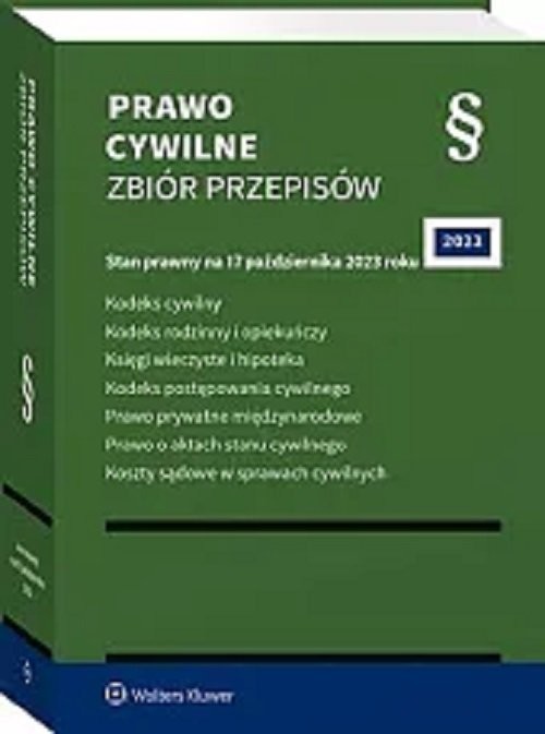 okładka Prawo cywilne. Zbiór przepisów 2023 książka
