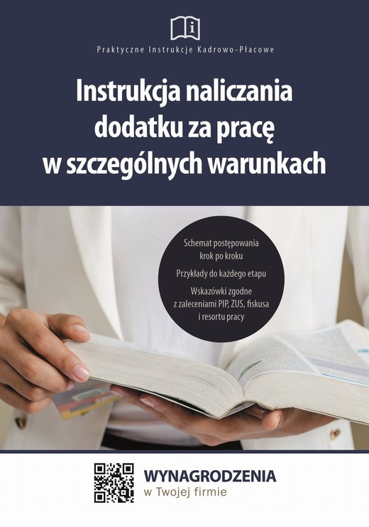 okładka Instrukcja naliczania dodatku za pracę w szczególnych warunkach ebook | pdf | Jakub Pioterek
