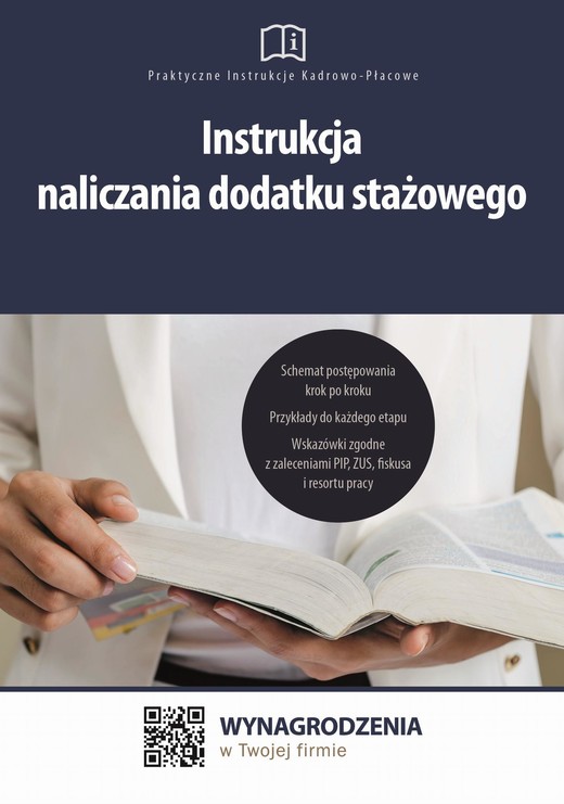 okładka Instrukcja naliczania dodatku stażowego ebook | pdf | Jakub Pioterek