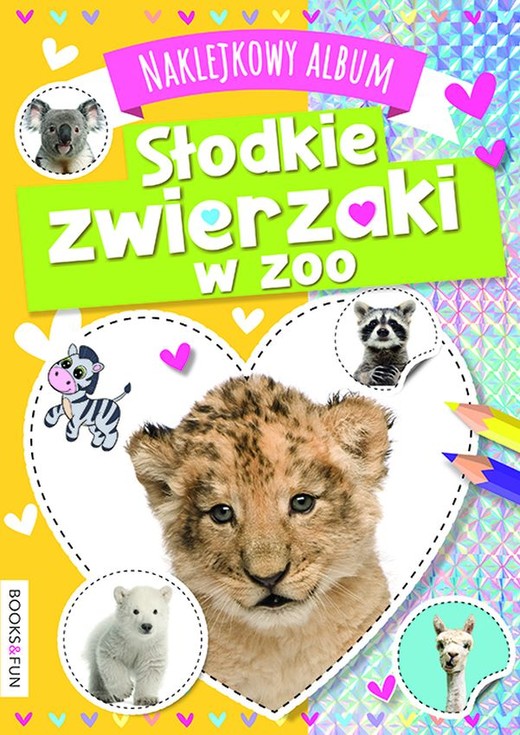 okładka Słodkie zwierzaki w zoo. Naklejkowy album książka | Opracowanie zbiorowe