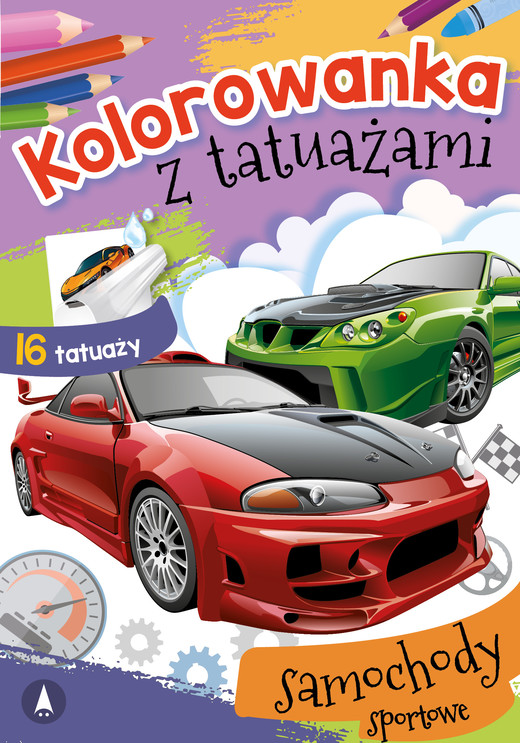 okładka Samochody sportowe. Kolorowanka z tatuażami książka | Opracowanie zbiorowe