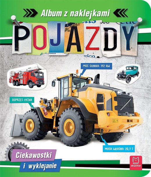 okładka Pojazdy. Ciekawostki i wyklejanie. Album z naklejkami książka | Agnieszka Bator