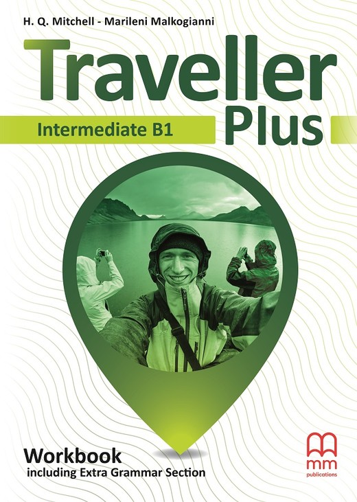 okładka Traveller Plus B1 Intermediate Workbook With Additional Grammar książka | Marileni Malkogianni, T.J. Mitchell