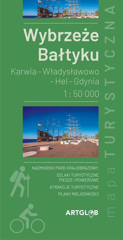 okładka Wybrzeże Bałtyku Karwia - Władysławowo - Hel - Gdynia 1:50 000 książka