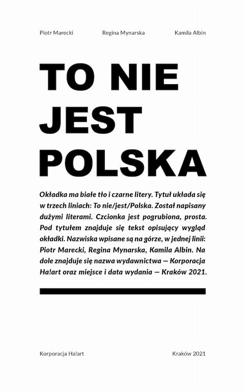 okładka To nie jest Polska książka