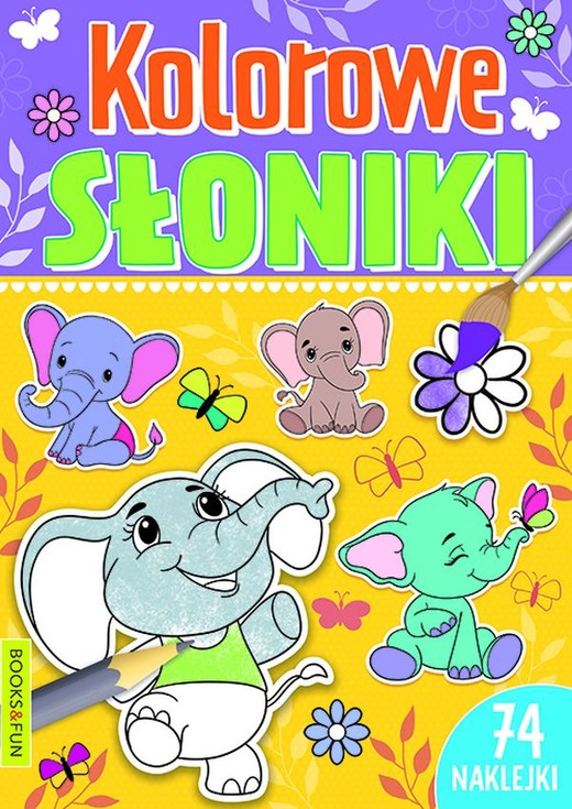 okładka Kolorowe słoniki książka | Opracowanie zbiorowe