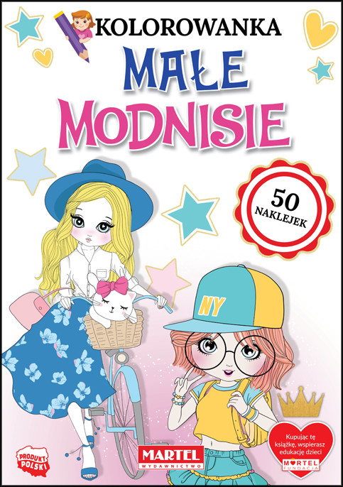 okładka Małe modnisie. Kolorowanka z naklejkami książka