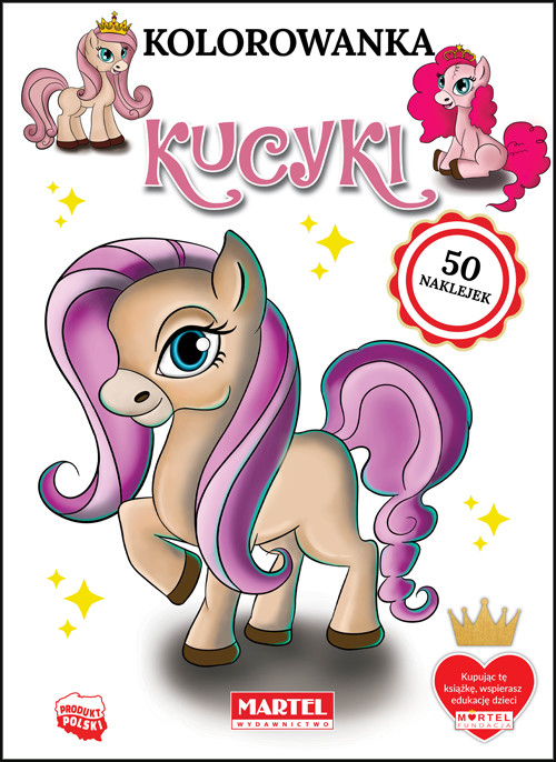 okładka Kucyki. Kolorowanka z naklejkami książka