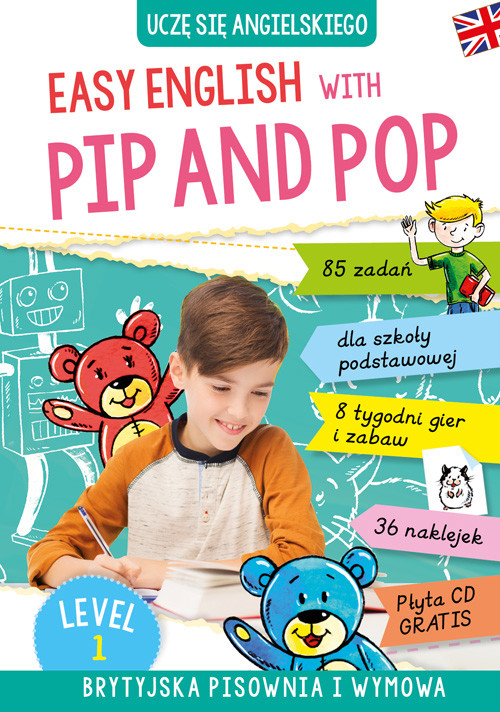 okładka Easy english with pip and pop level 1 książka