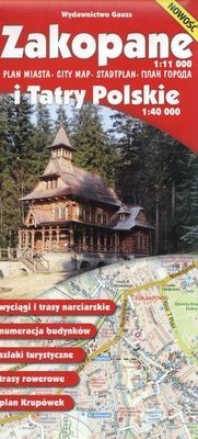 okładka Zakopane. Plan miasta 1:11 000 i Tatry Polskie 1:40 000 wyd. 12 książka | Opracowanie zbiorowe