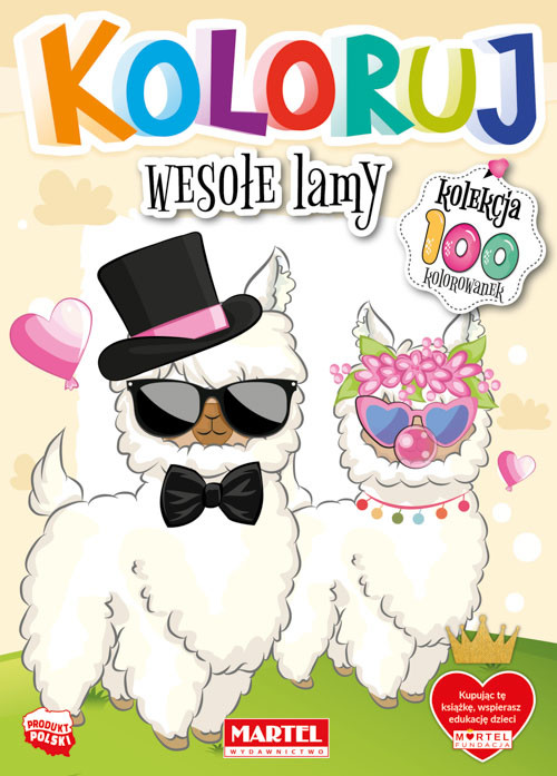 okładka Wesołe lamy. Koloruj książka | Opracowanie zbiorowe