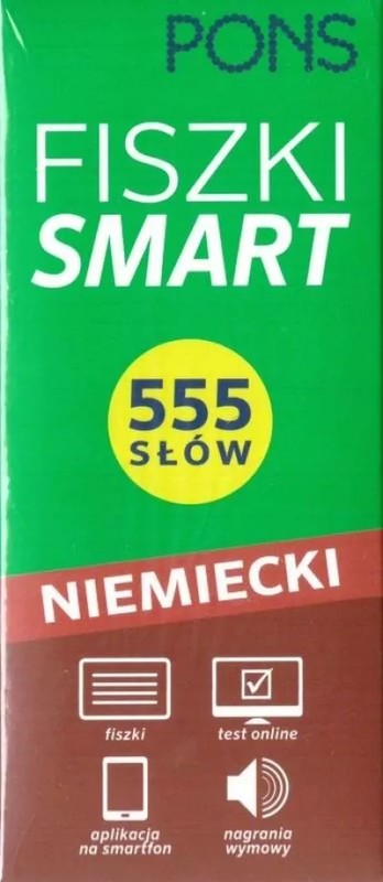 okładka Fiszki SMART 555 Niemiecki W. 3 PONS książka | Opracowanie zbiorowe