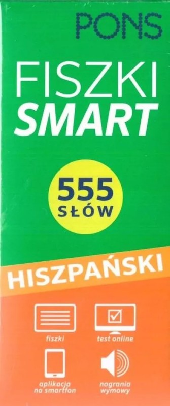 okładka Fiszki SMART 555 Hiszpański W.2 PONS książka | Opracowanie zbiorowe