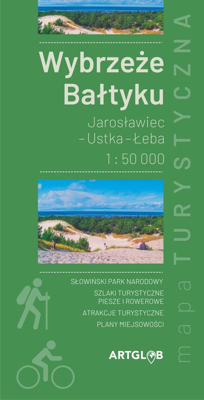 okładka Wybrzeże Bałtyku Jarosławiec - Ustka - Łeba 1:50 000 książka | Opracowanie zbiorowe