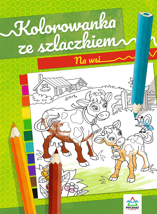 okładka Ma wsi. Kolorowanka ze szlaczkiem książka