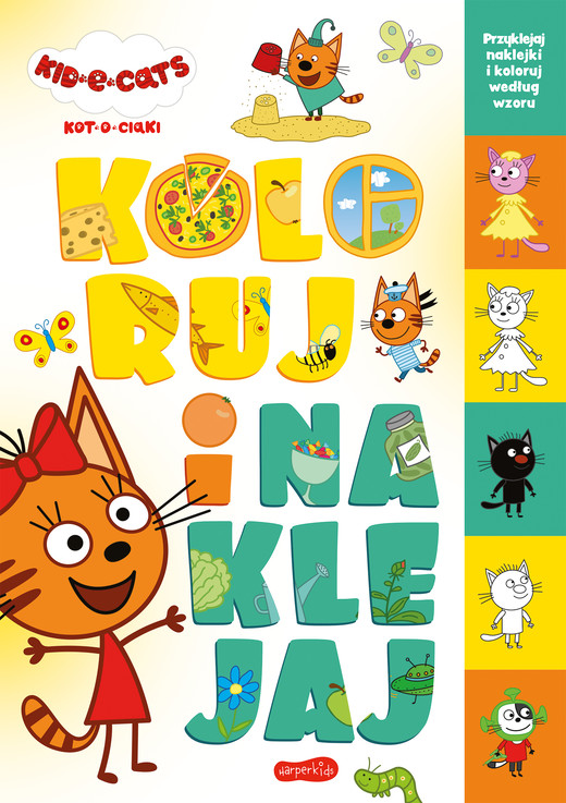 okładka Kot-o-ciaki. Koloruj i naklejaj książka | Opracowanie zbiorowe