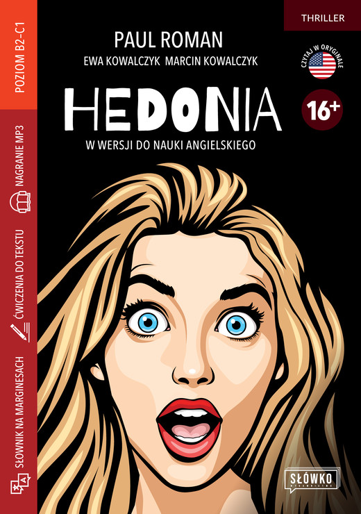 okładka Hedonia w wersji do nauki angielskiego ebook | epub, mobi | Marcin Kowalczyk, Paul Roman, Ewa Kowalczyk