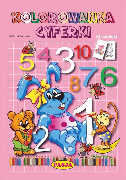 okładka Kolorowanka cyferki książka