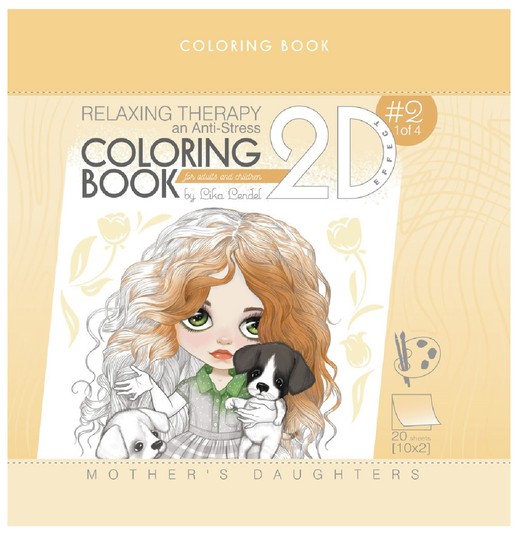 okładka Kolorowanka antystresowa 200x200 20 kartek usztywniana 2D brokat Mother's Daughte książka