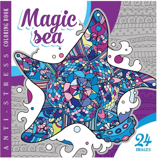 okładka Kolorowanka antystresowa 200x200 12 kartek BR Magic Sea książka