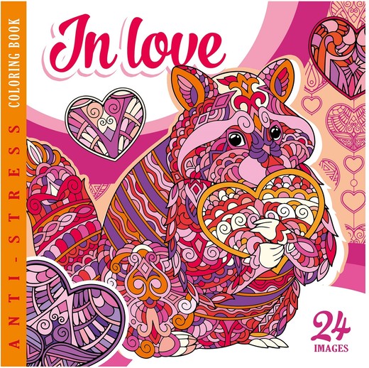 okładka Kolorowanka antystresowa 200x200 12 kartek BR In Love książka