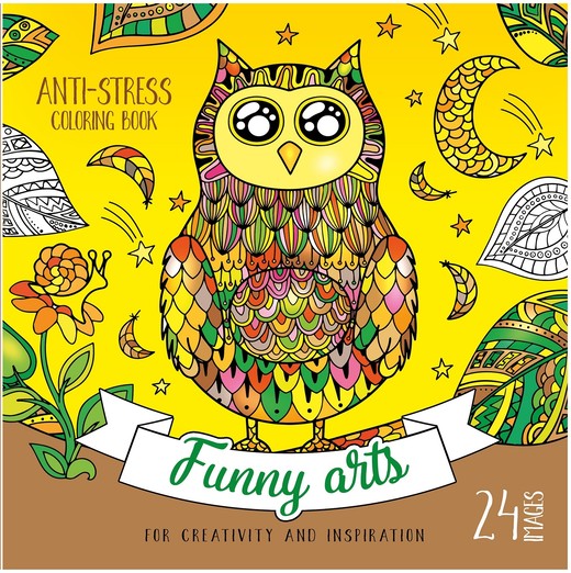 okładka Kolorowanka antystresowa 200x200 12 kartek BR Funny arts książka