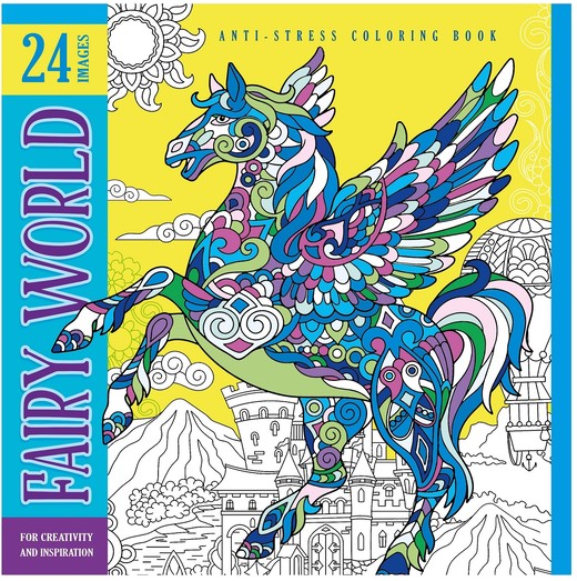 okładka Kolorowanka antystresowa 200x200 12 kartek BR Fairy World książka