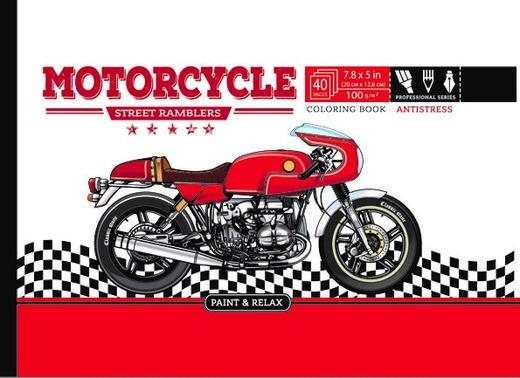 okładka Kolorowanka antystresowa 200x126 20 kartek TW Motorcycle książka