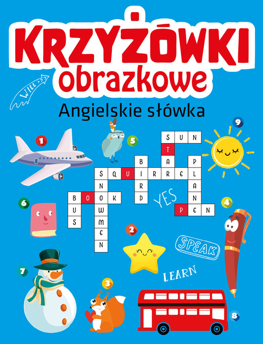 okładka Angielskie słówka. Krzyżówki obrazkowe książka | Opracowanie zbiorowe