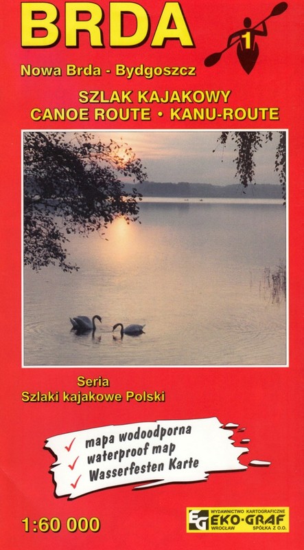 okładka Mapa kajakowa Brda 1:60 000 książka